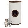 Katzentunnel Kratzbaum braun und creme 70 cm
