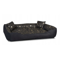 Schwarzes Hundebett 80x65...