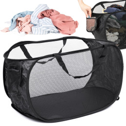 Mesh-Wäschekorb Schwarz