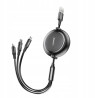 USB - USB Typ C / microUSB / Lightning Kabel Baseus CAMLT-JH01 1,2 m schwarz